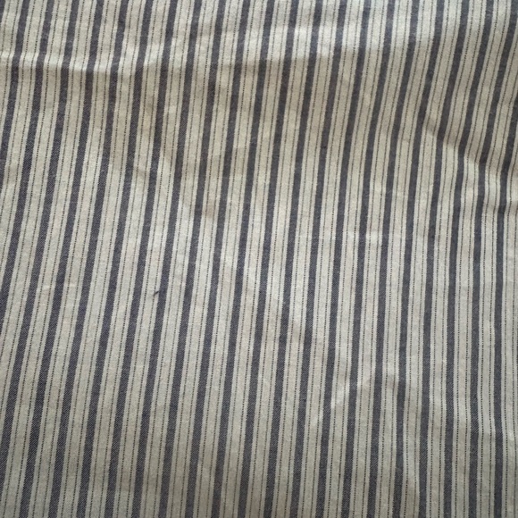 Haven Organic Cotton Blue, White Poplin Buttondown Midi Dress, Size Medium - Picture 7 of 7